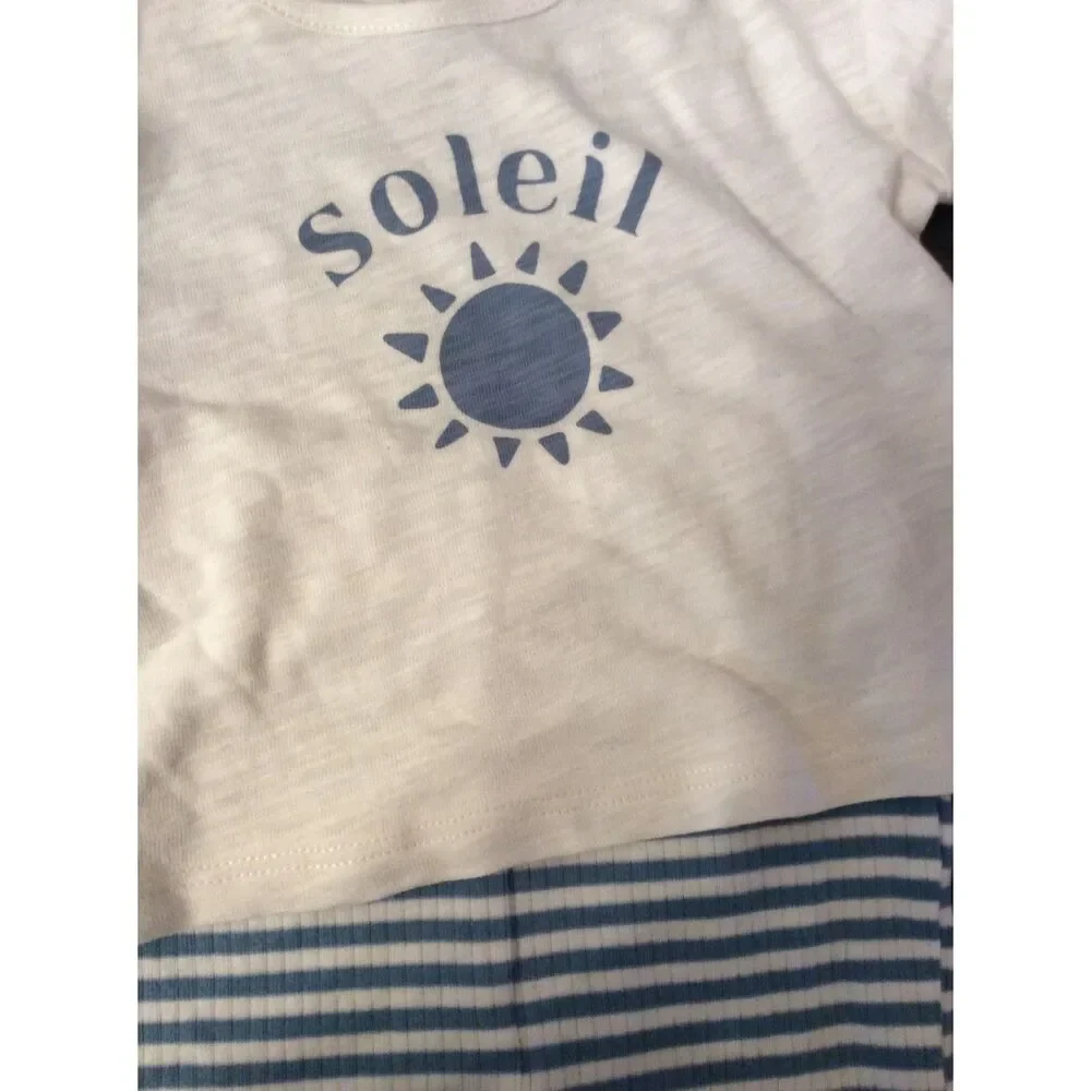 New with tags Baby Girl 3-6 mths Summer Outfits Stripes Lot of 2